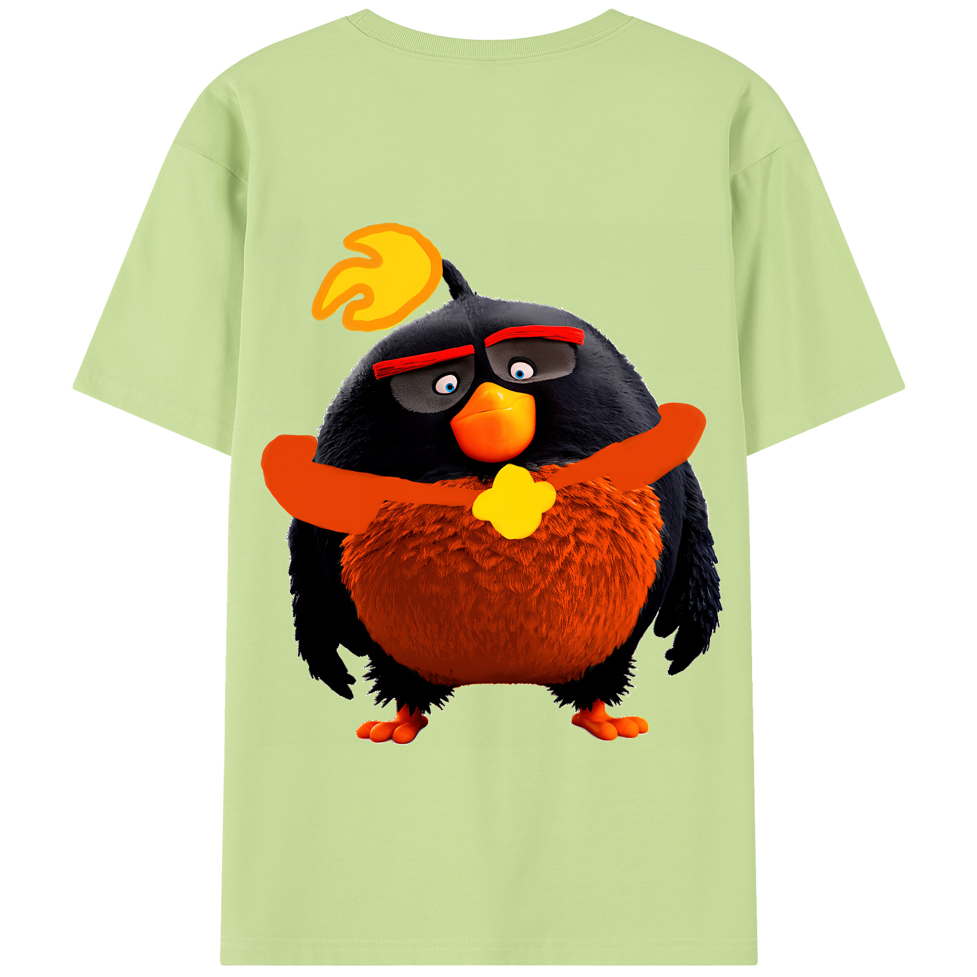 （画像用） Angry Birds アングリーバード 綿100％半袖Tシャツ（背面プリント）